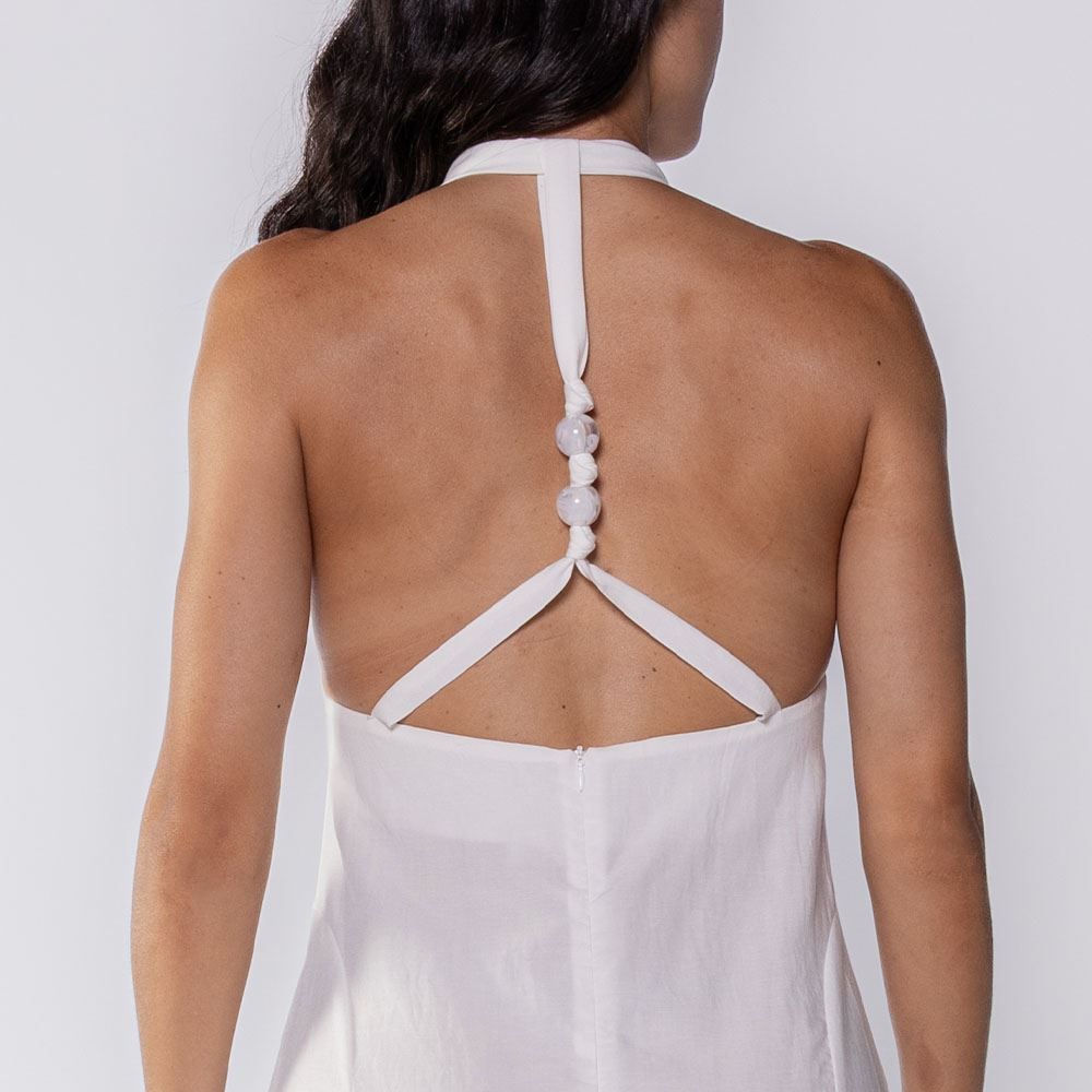 Vestido Longo Com Decote Nas Costas Patricia Foster