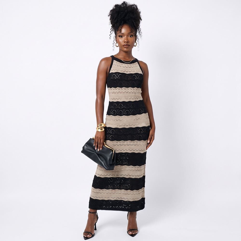 Vestido Longo De Tricot Boby Blues
