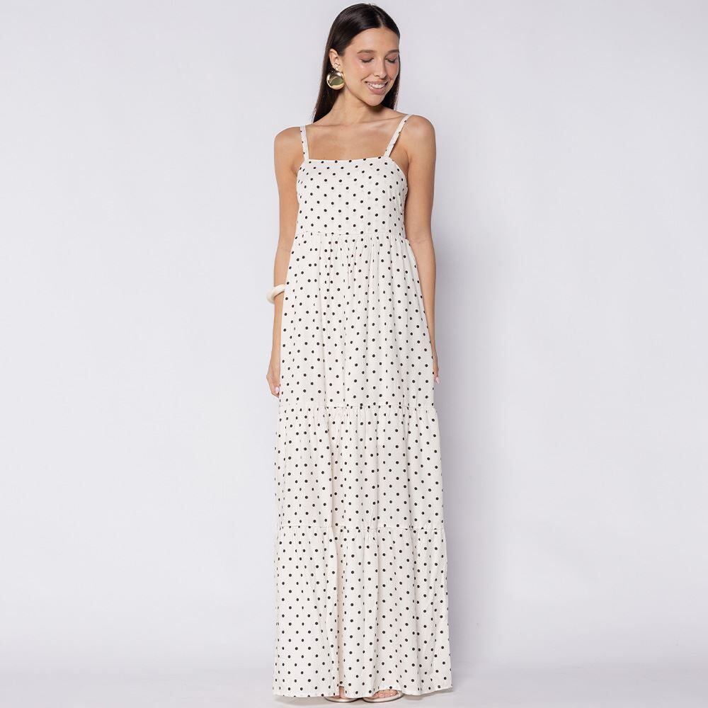 Vestido Longo Em Viscose Patricia Foster