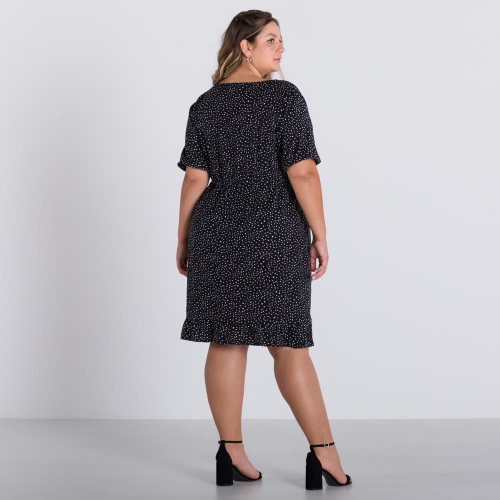Vestido Plus Size Elástico na Cintura Patricia Foster Mais