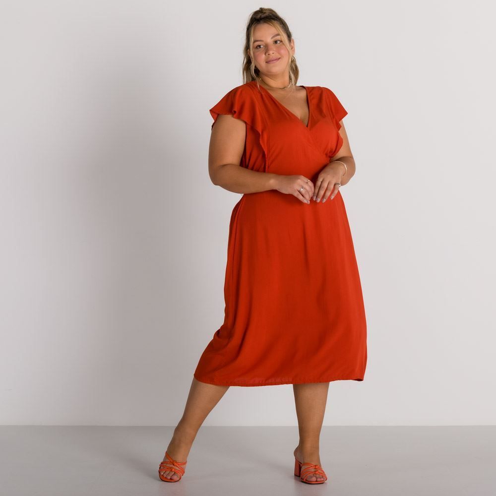 Vestido Plus Size Transpassado Patrícia Foster Mais