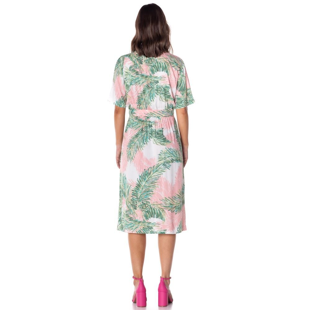 Vestido Transpassado com Cinto Patrícia Foster