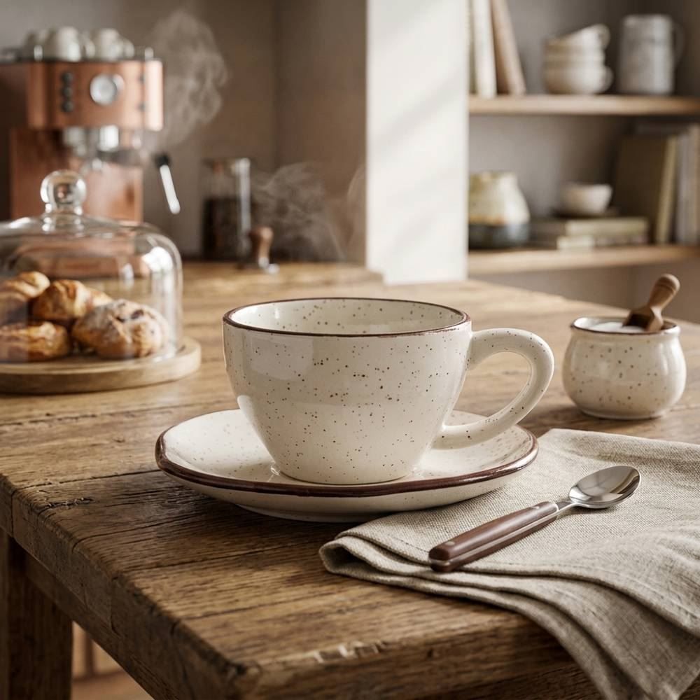 Xícara de Café com Pires Bahamas Hauskraft - 85ml