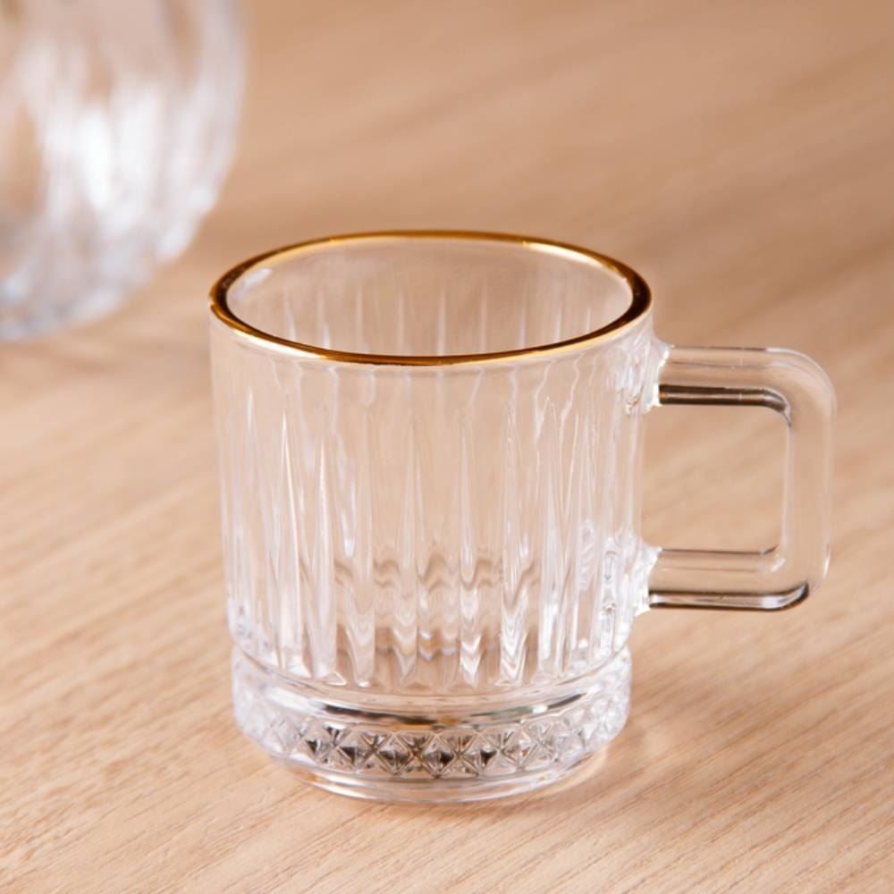 Xícara de Café Deli Diamond com Filete Dourado 90Ml Lyor