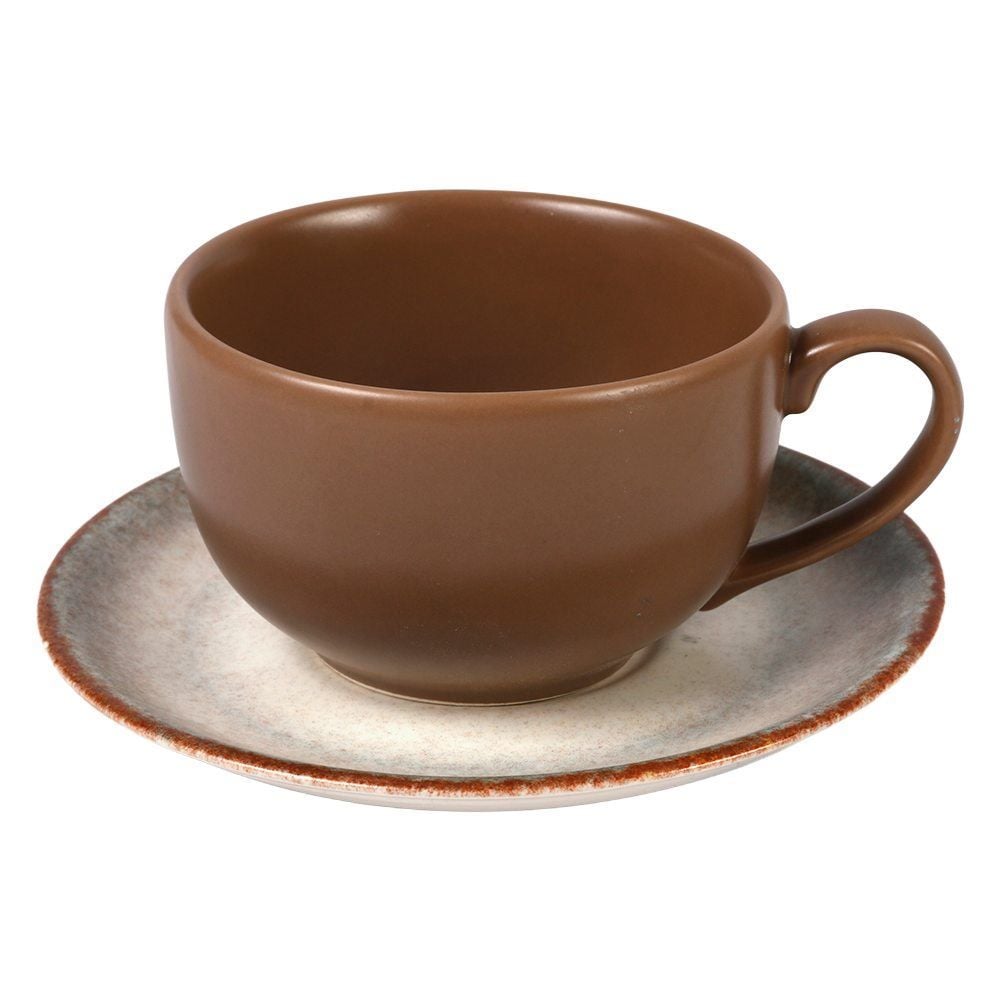 Xícara de Chá com Pires Macchiato Coup Durban Alleanza 200Ml - Cerâmica