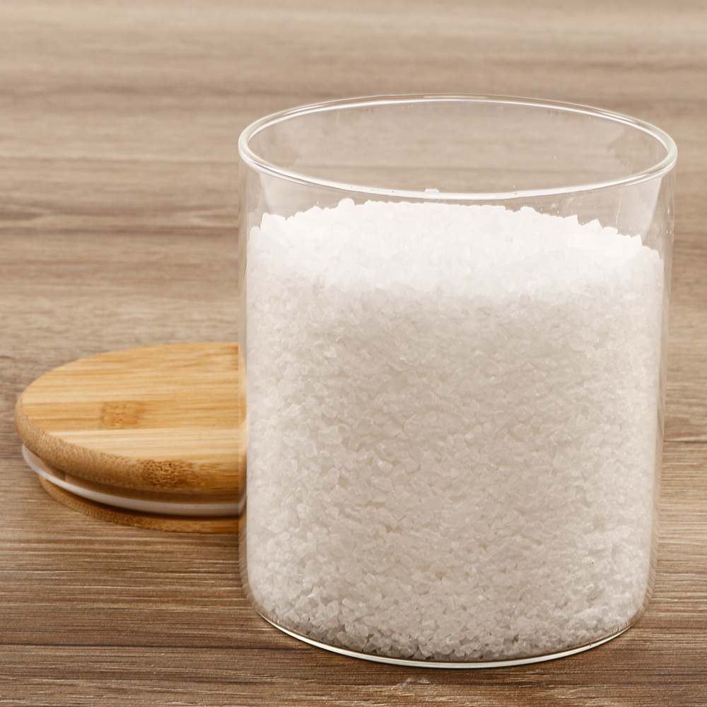 01 Pote Hermético Redondo Com Tampa Havan Casa 800Ml - Transparente e Bambu