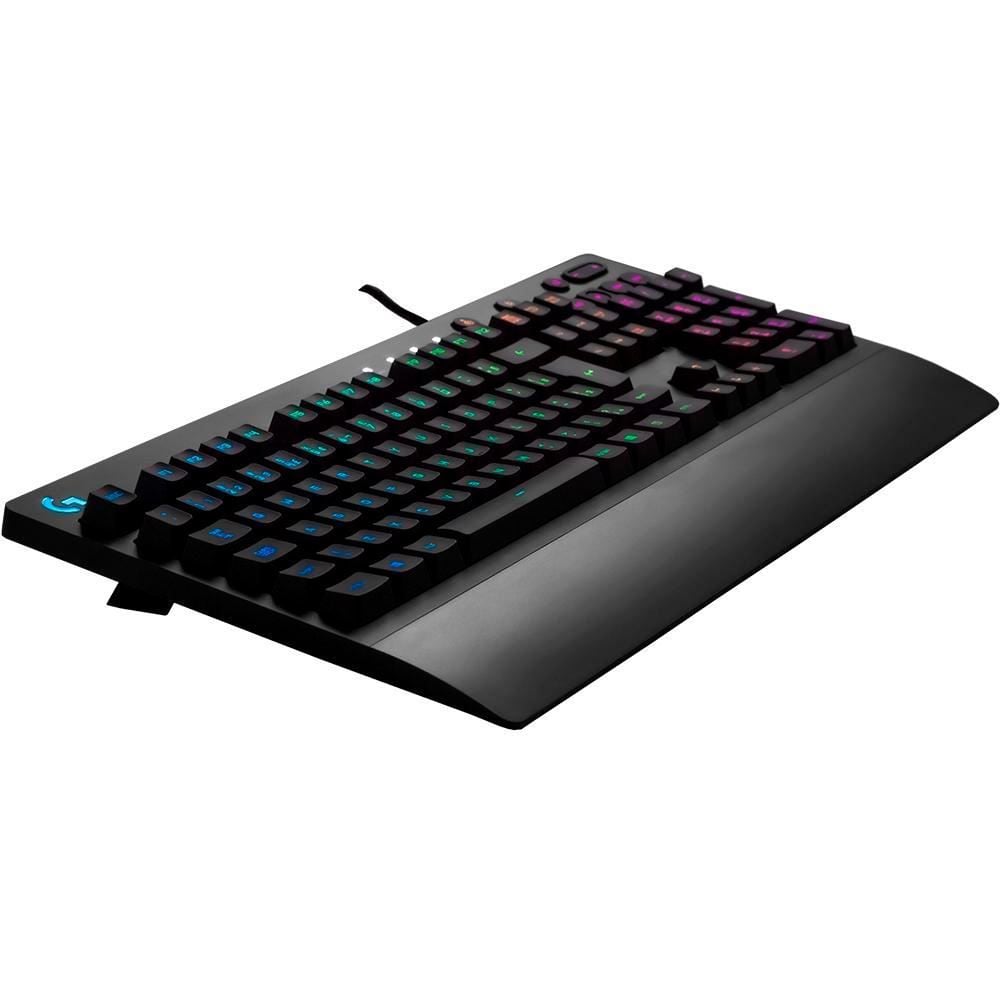 Teclado Gamer Logitech Abnt2 Iluminação Rgb G213 - Preto