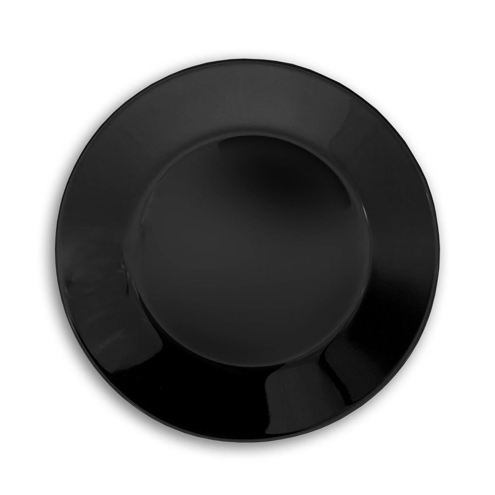 Prato Sobremesa Opaline Moscou Preto 18,8Cm - Preto