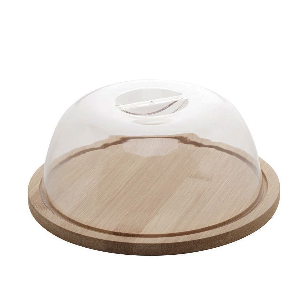 Porta Queijo Bambu C/ Tampa 188X188x8cm - Bambu