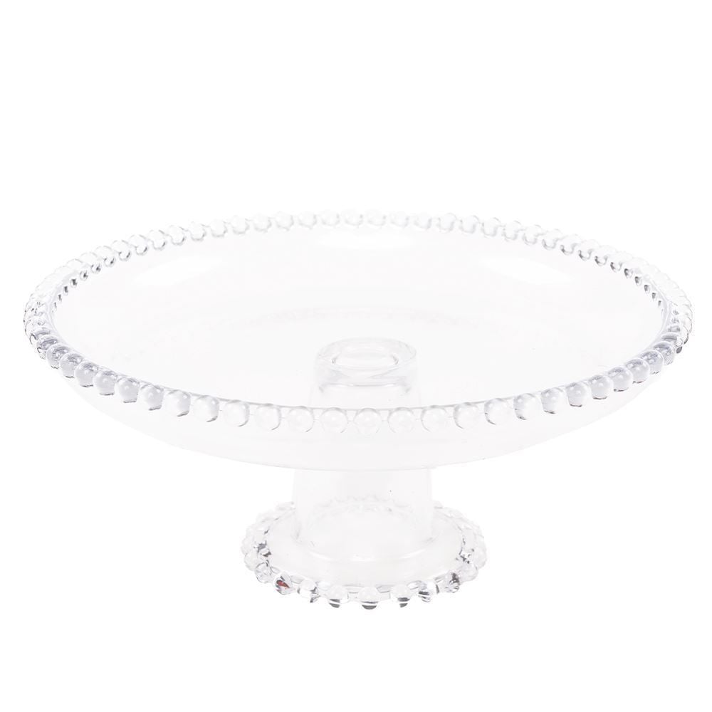 Prato Bolo C/ Pe Pearl 20X9cm - Cristal