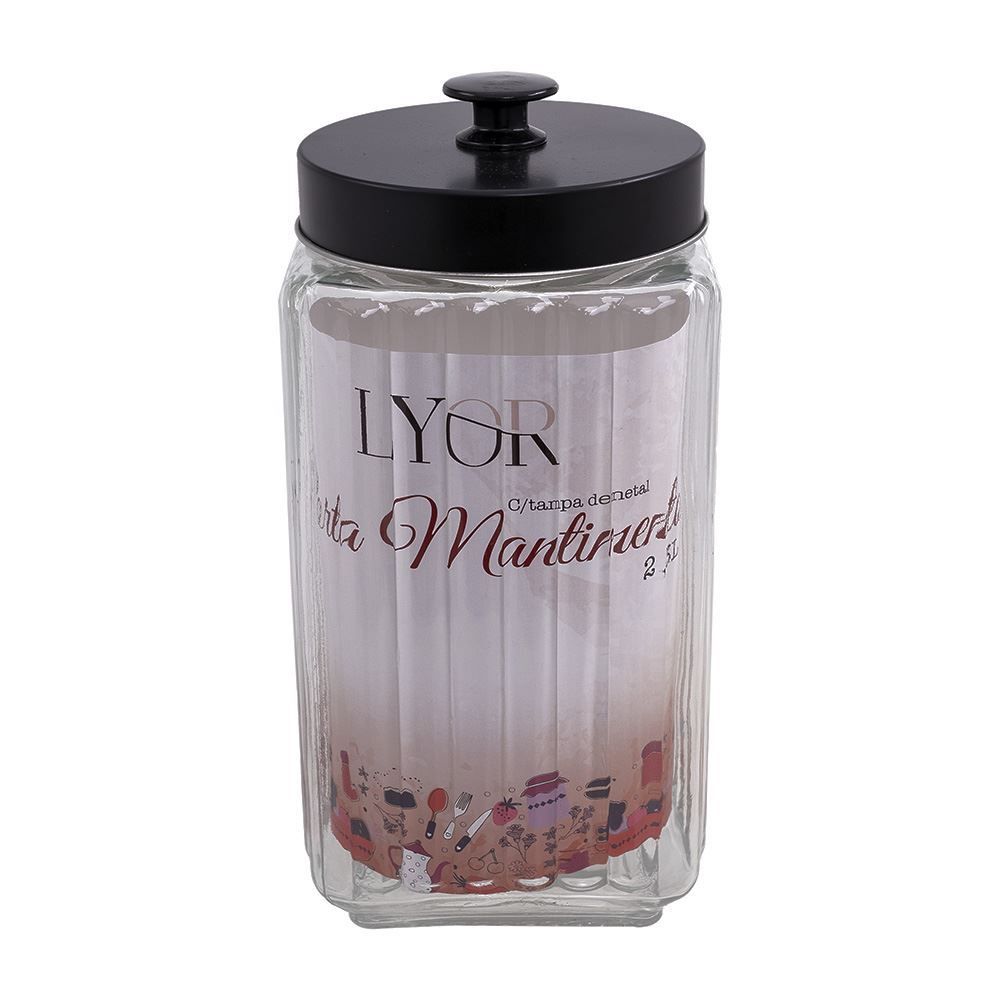 Pote Vidro C/ Tampa 2,3L - Vidro