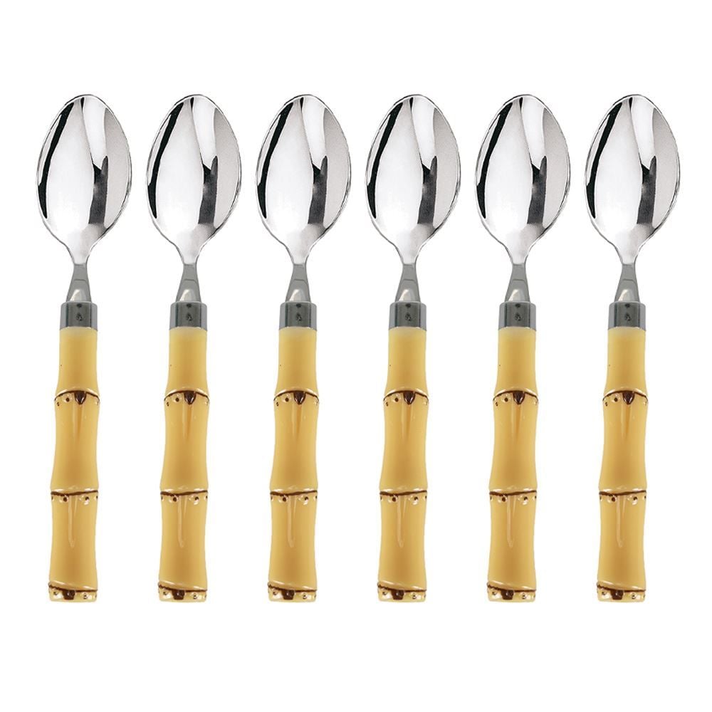 Jogo Colheres Mesa Bambu Natural 20Cm 6 Pc - Bambu
