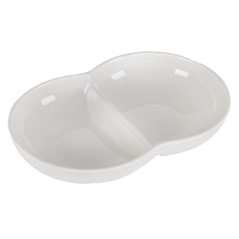 Petisqueira Duas Div Branco 14,6X22,4X4,4Cm - Branco