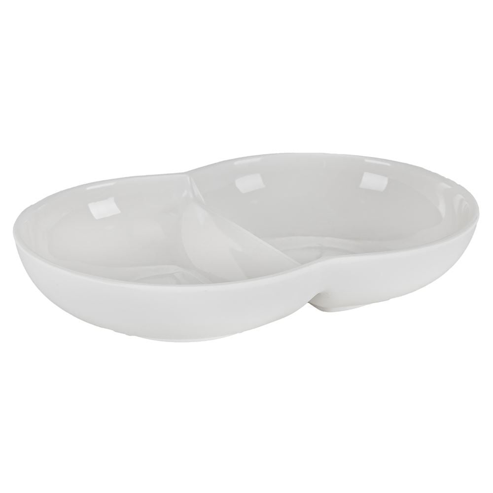 Petisqueira Duas Div Branco 14,6X22,4X4,4Cm - Branco