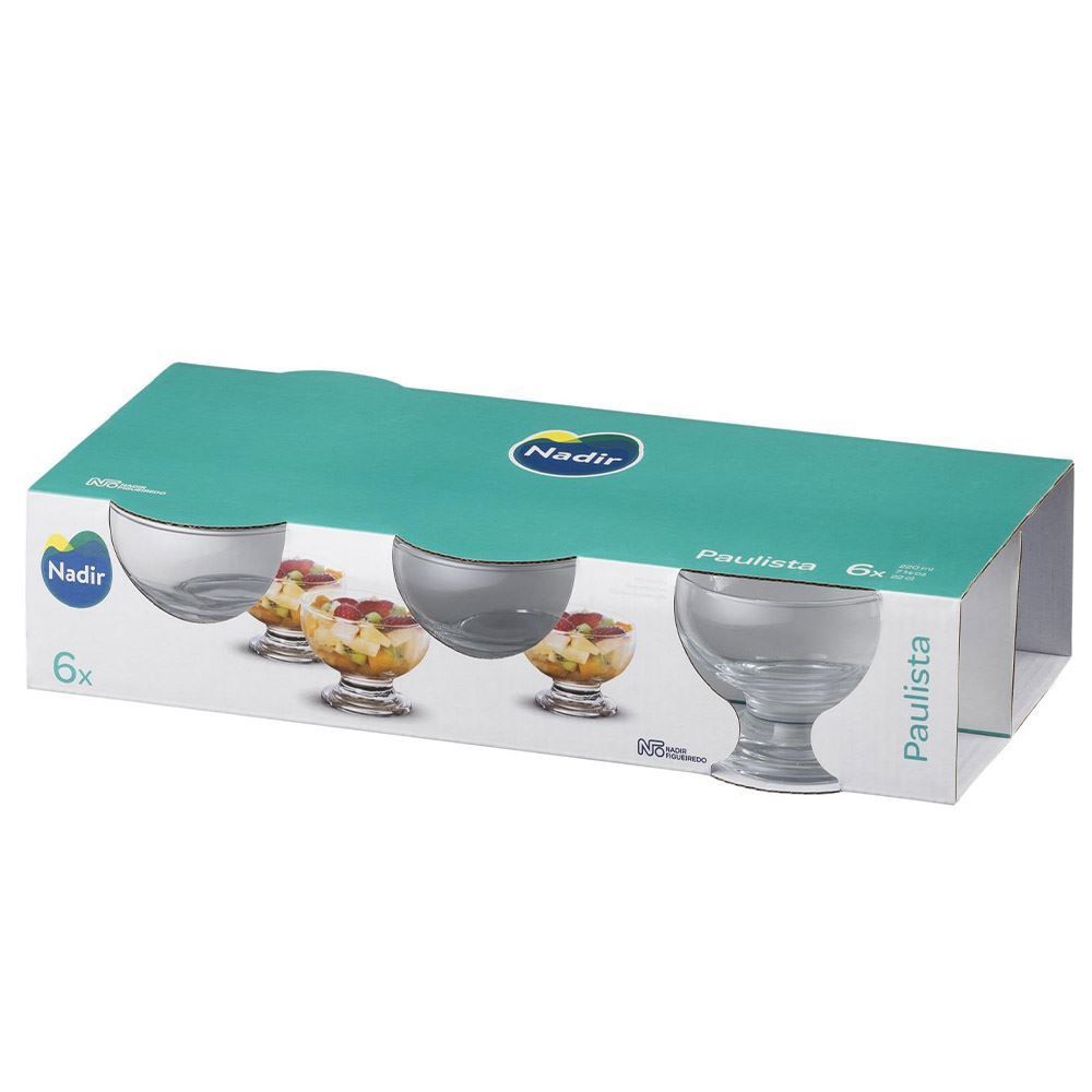 Jogo Tacas Sobremesa Paulista 220Ml 6Pc - Vidro