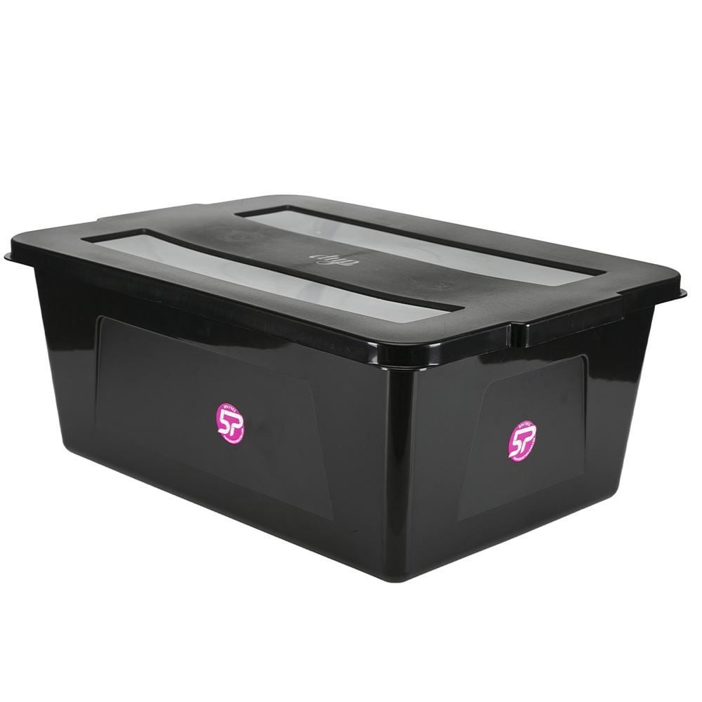 Caixa Organizadora C/ Tampa 20L - Preto