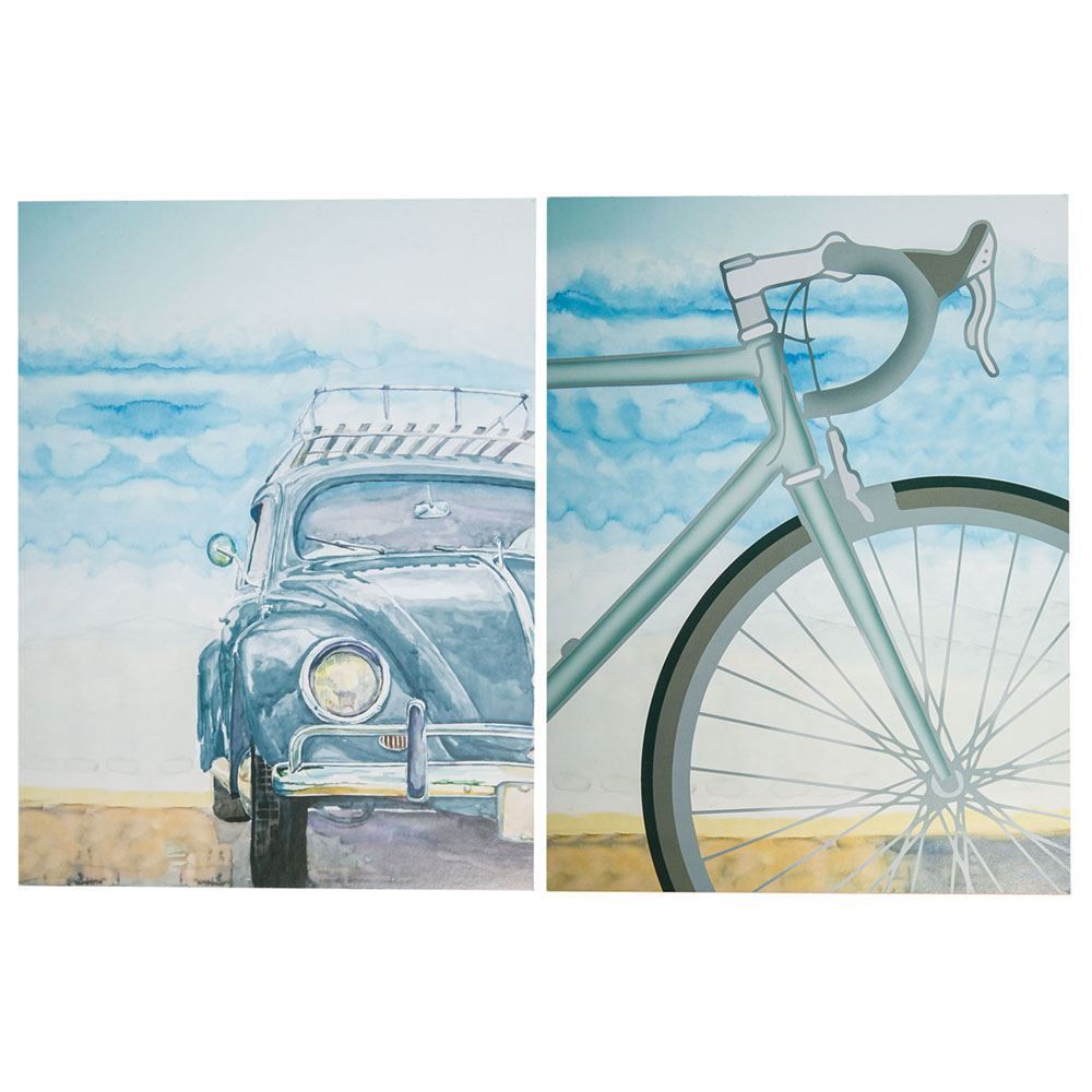 Quadros Decorativos Bike Car 2Pc - PLC00200