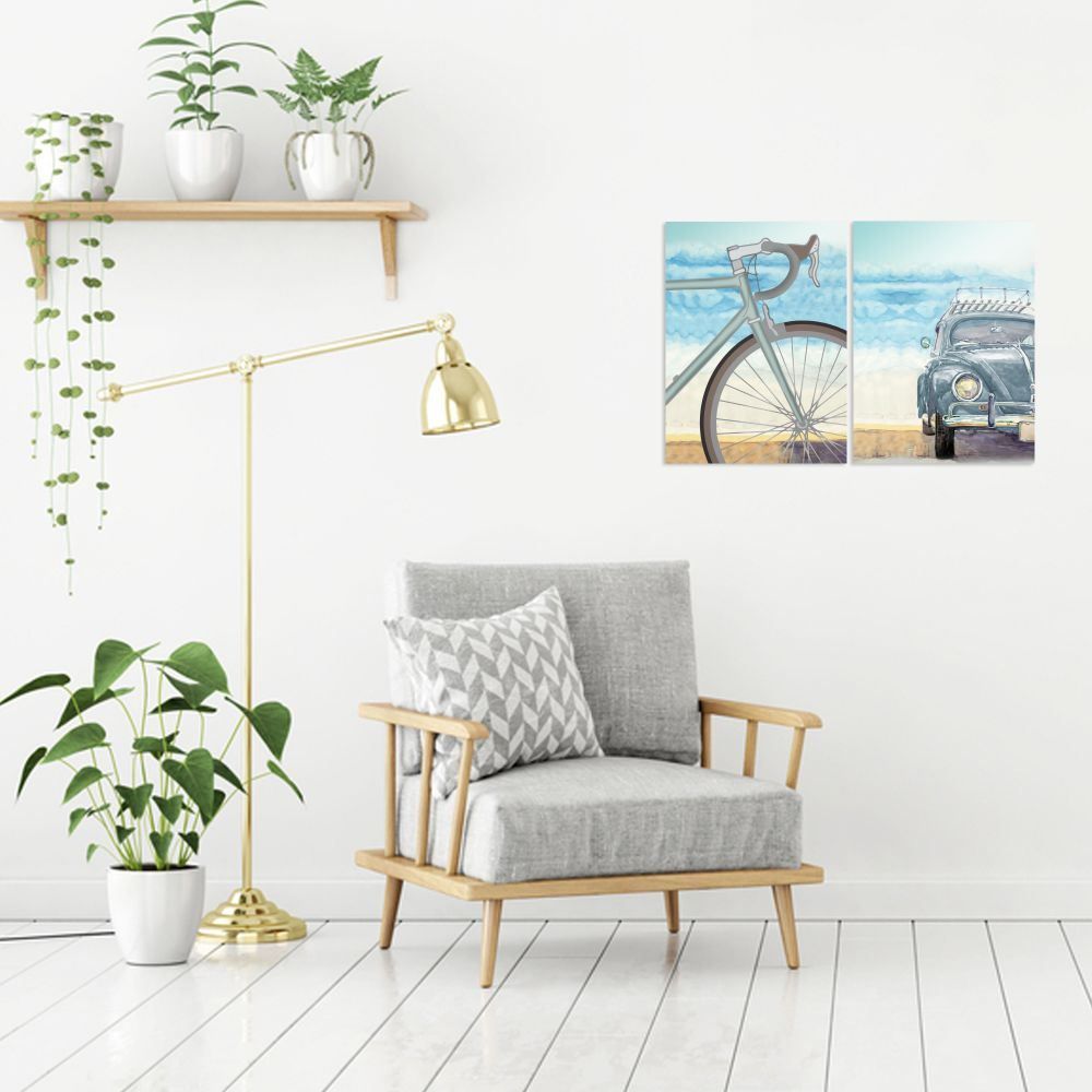 Quadros Decorativos Bike Car 2Pc - PLC00200