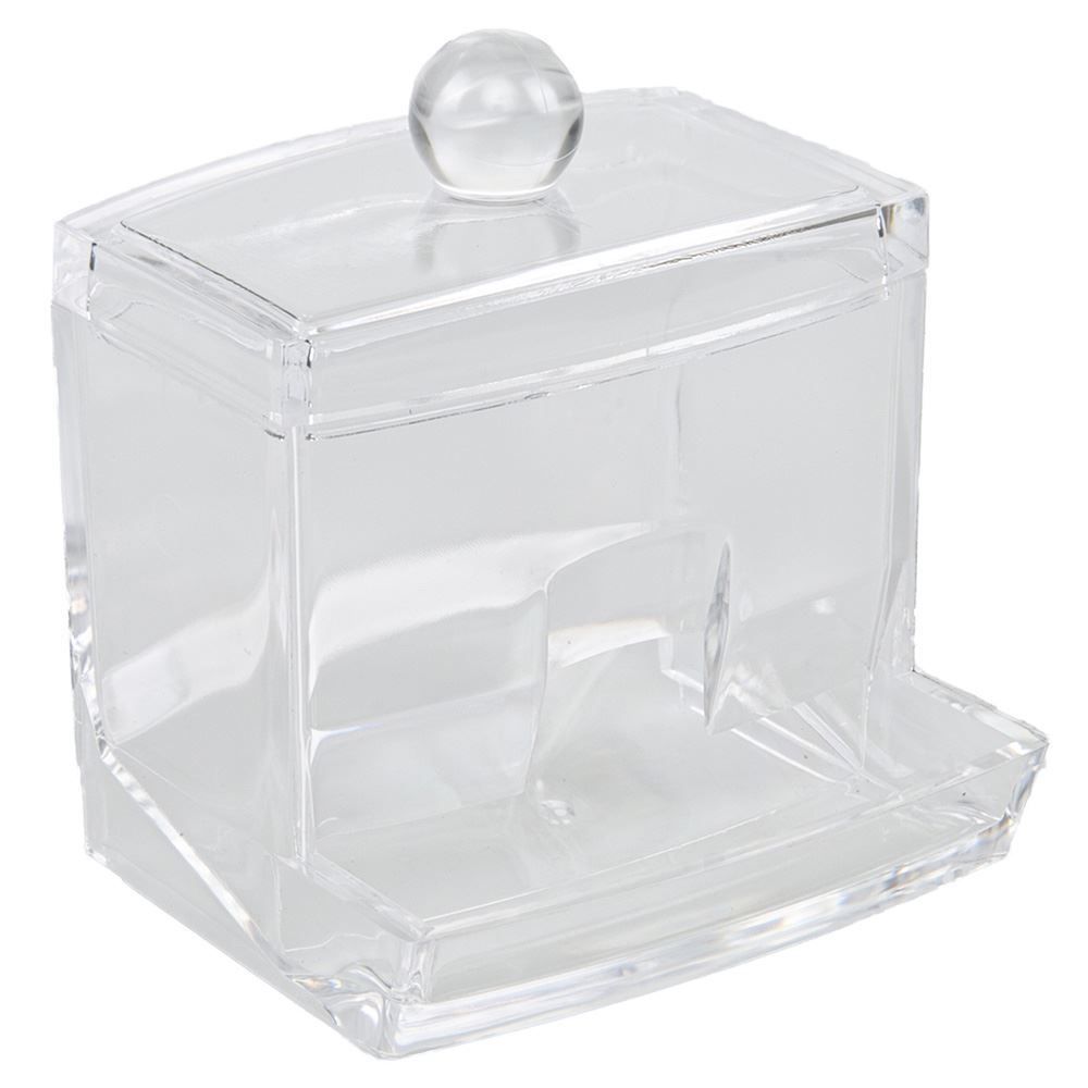 Porta Cotonete/Algodao 9,3X8x9,9Cm - Transparente