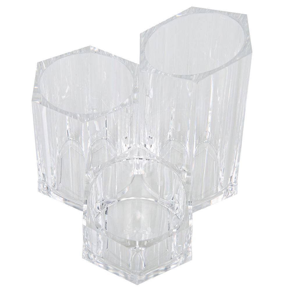 Porta Maquiagem Acrilico 13,3X13,3X11,9Cm - Transparente