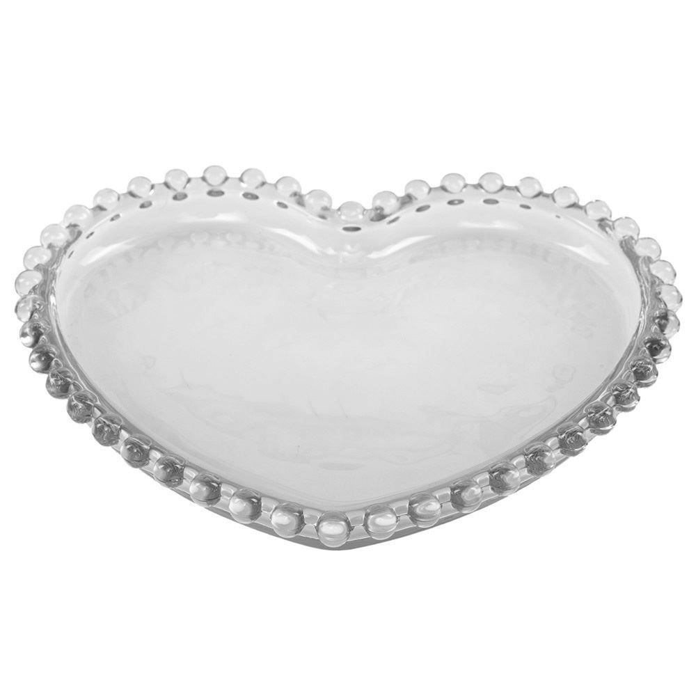 Prato Coracao Pearl 18X15x2cm - Cristal