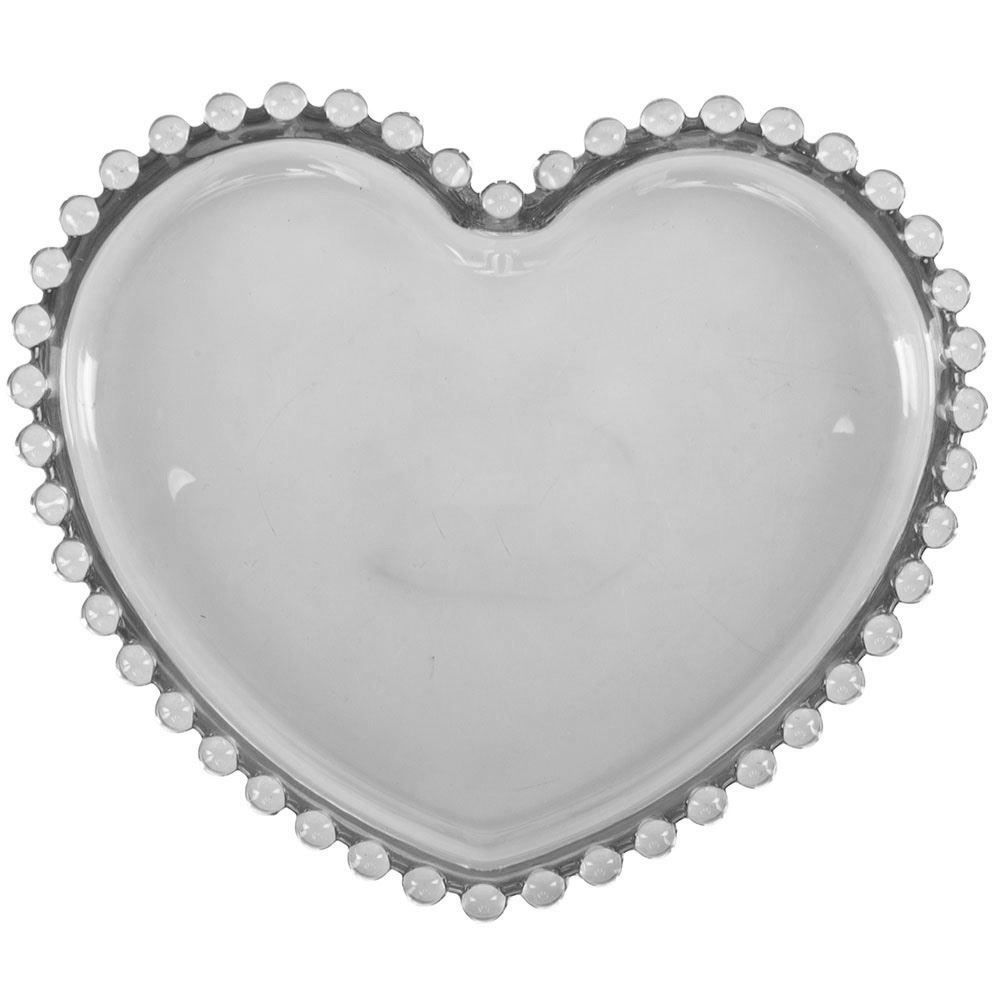 Prato Coracao Pearl 18X15x2cm - Cristal