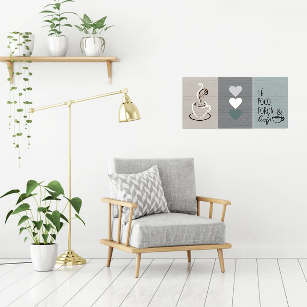 Quadros Decorativos Cafe 3Pc - PLC00203