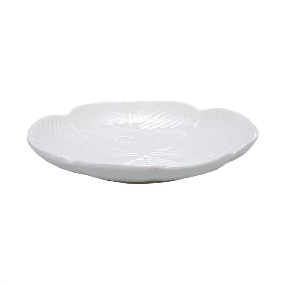 Prato Servir Banana Leaf Branco 20X20x3cm - Branco