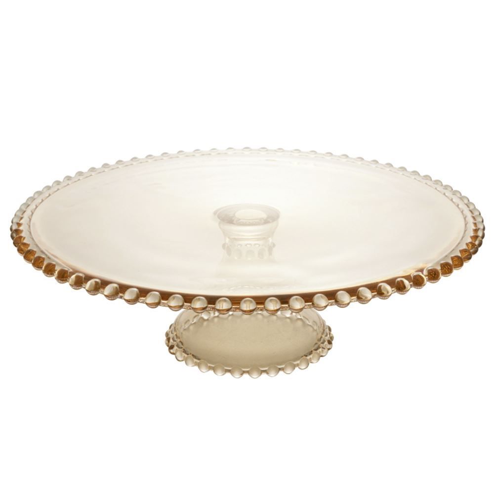 Prato Bolo C/ Pe Pearl Ambar 31X11cm - Âmbar