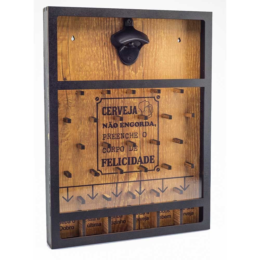 Abridor De Garrafa Beer Game Forgerini - Marrom