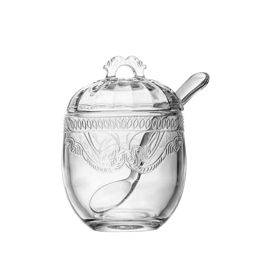 Açucareiro Com Colher Imperial 240Ml Lyor - Cristal