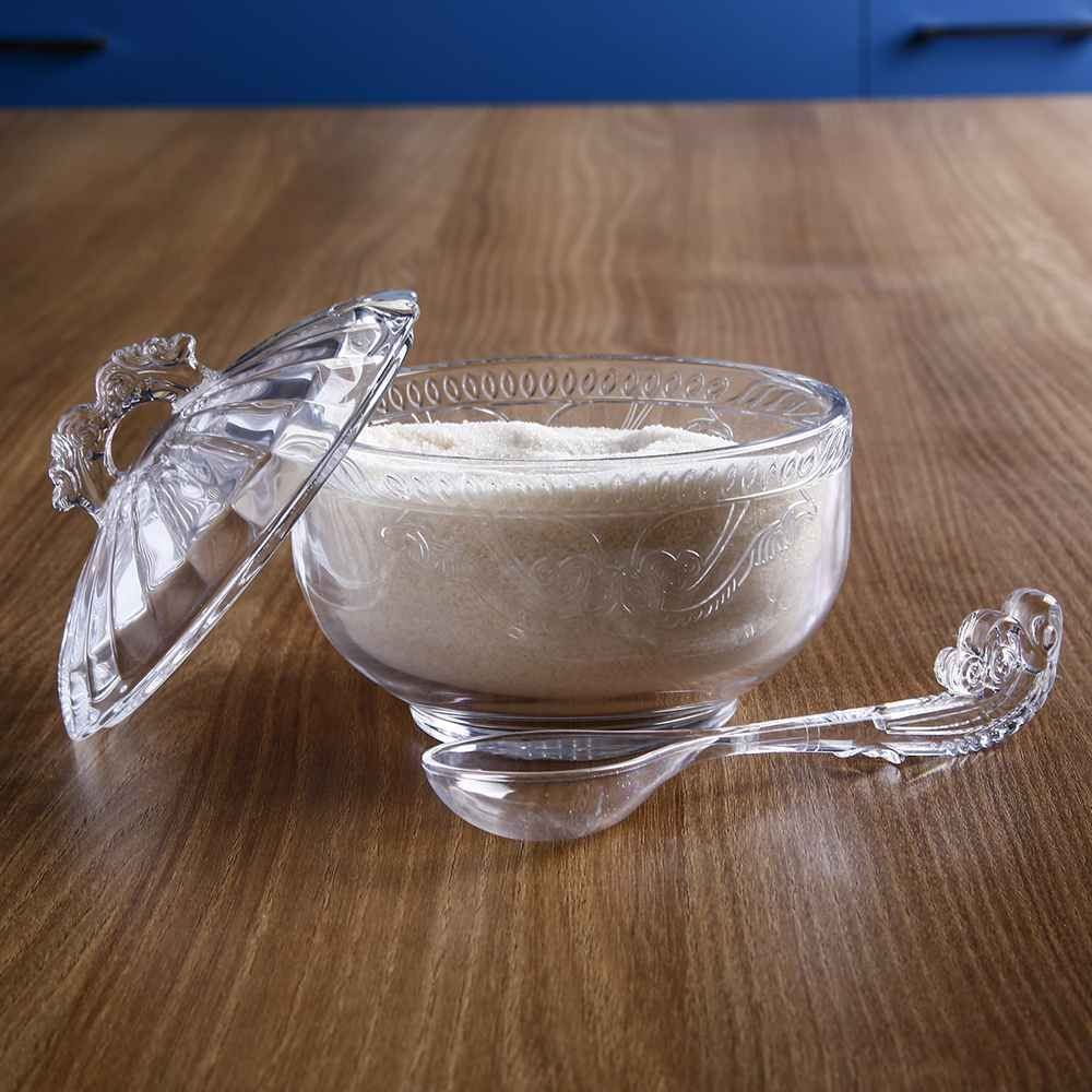 Açucareiro Com Colher Imperial Lyor 300Ml - Cristal
