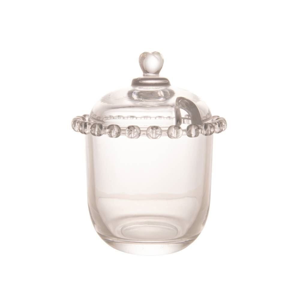 Açucareiro De Cristal De Coração Com Colher Lyor 200Ml - Transparente