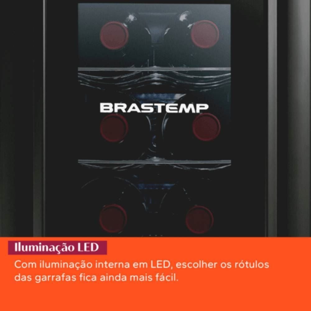 Adega Brastemp 12 Garrafas Iluminação Led Painel Eletrônico BZC12BE