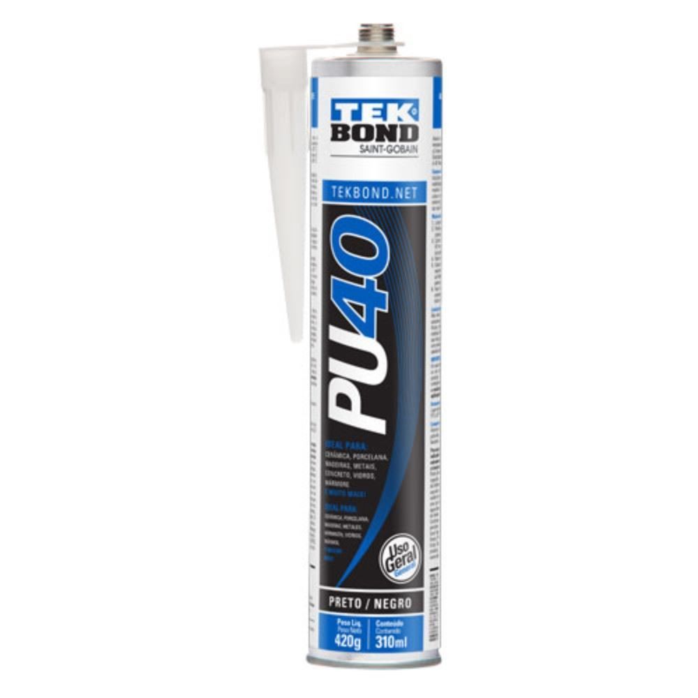 Adesivo Selante Pu40 Tekbond Preto 310Ml - 69957326998