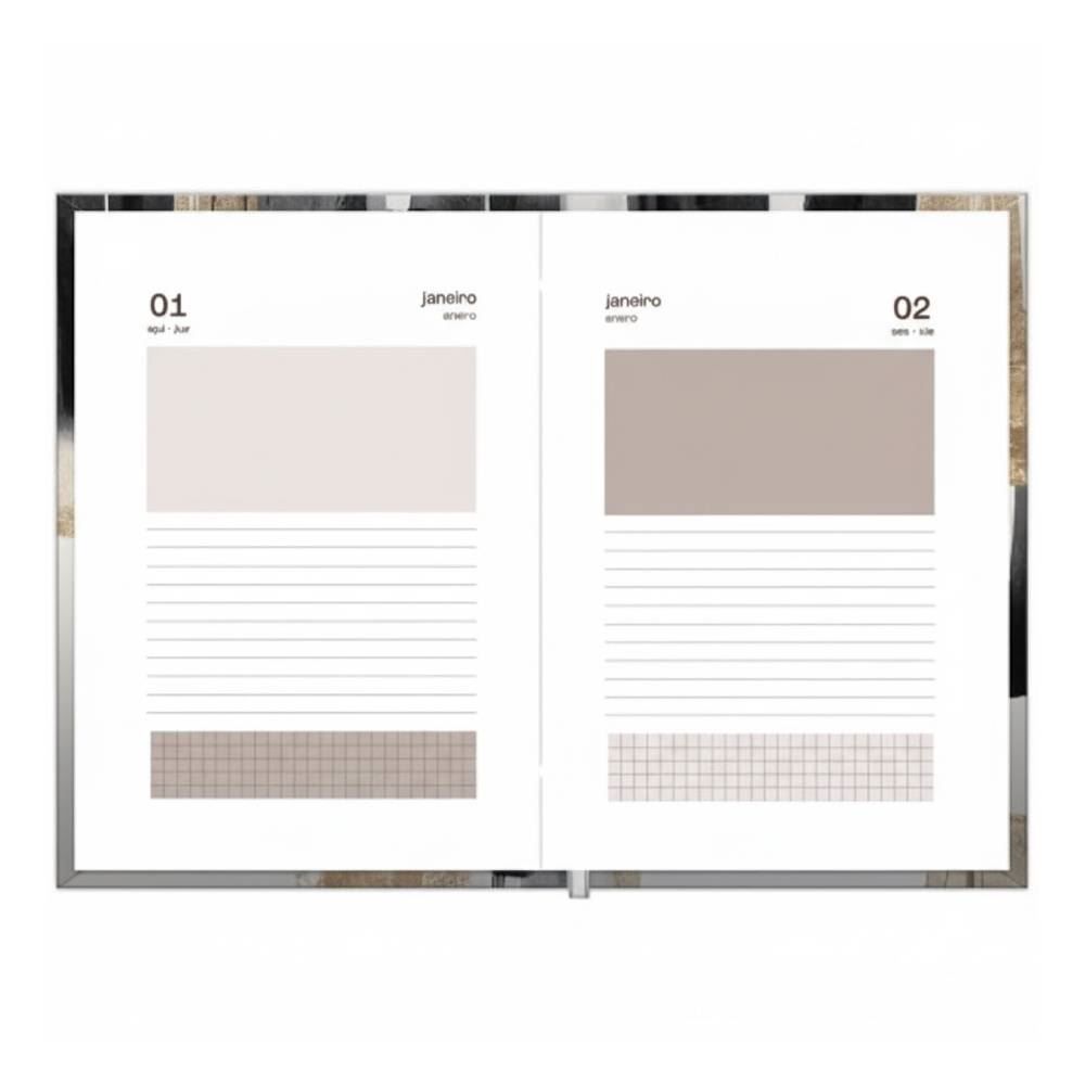 Agenda Costurada Compacta Urban 2026 176 Folhas Foroni - Sortido