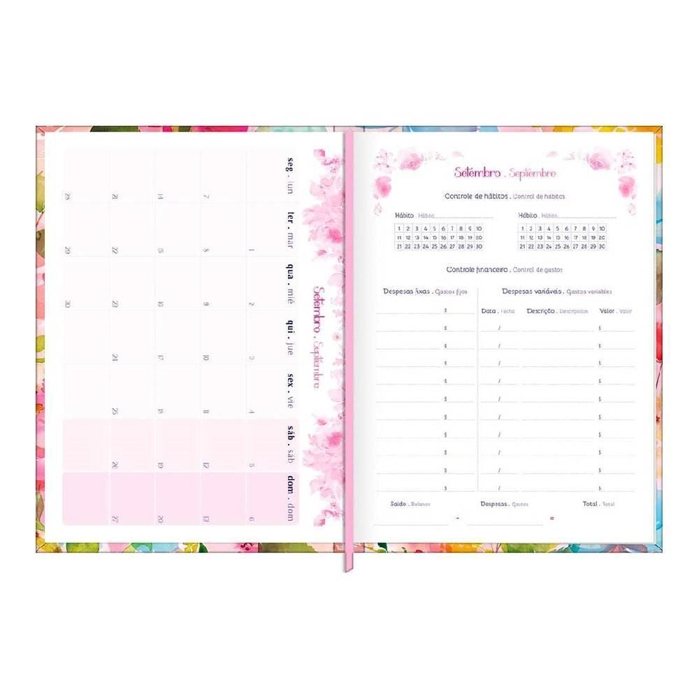 Agenda Costurada Feminine 2026 112 Folhas Tilibra - 151904