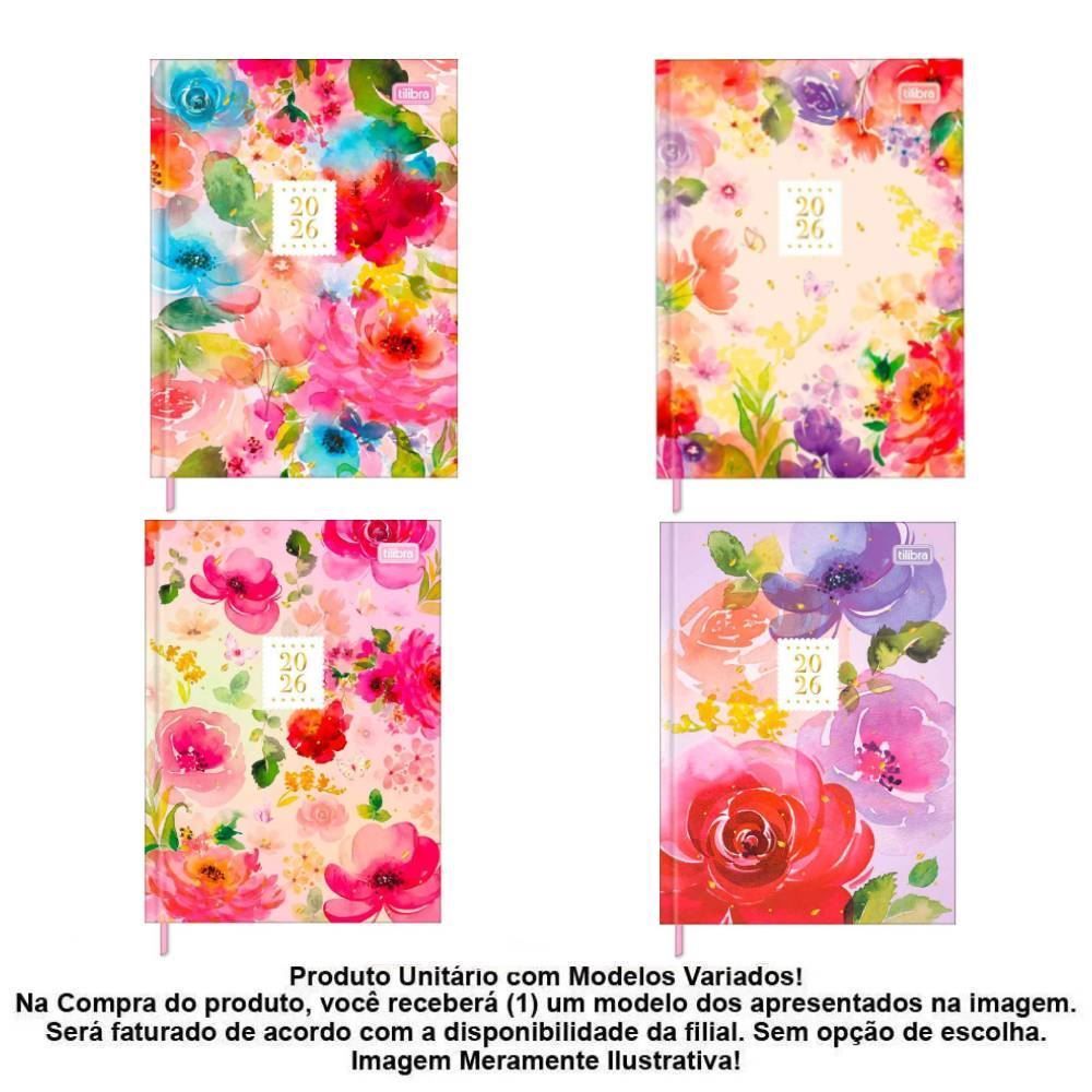 Agenda Costurada Feminine 2026 112 Folhas Tilibra - 151904