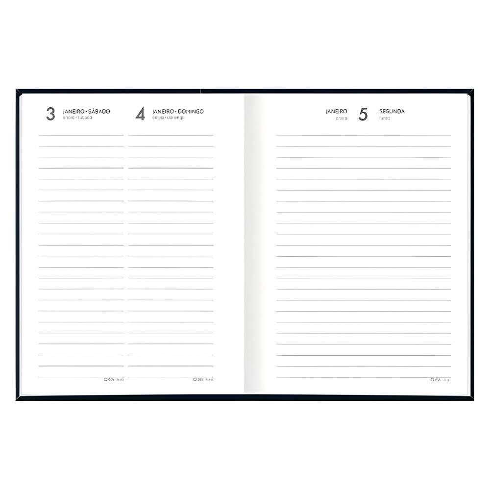 Agenda Costurada 2026 Pepper 160 Folhas Tilibra - Preto