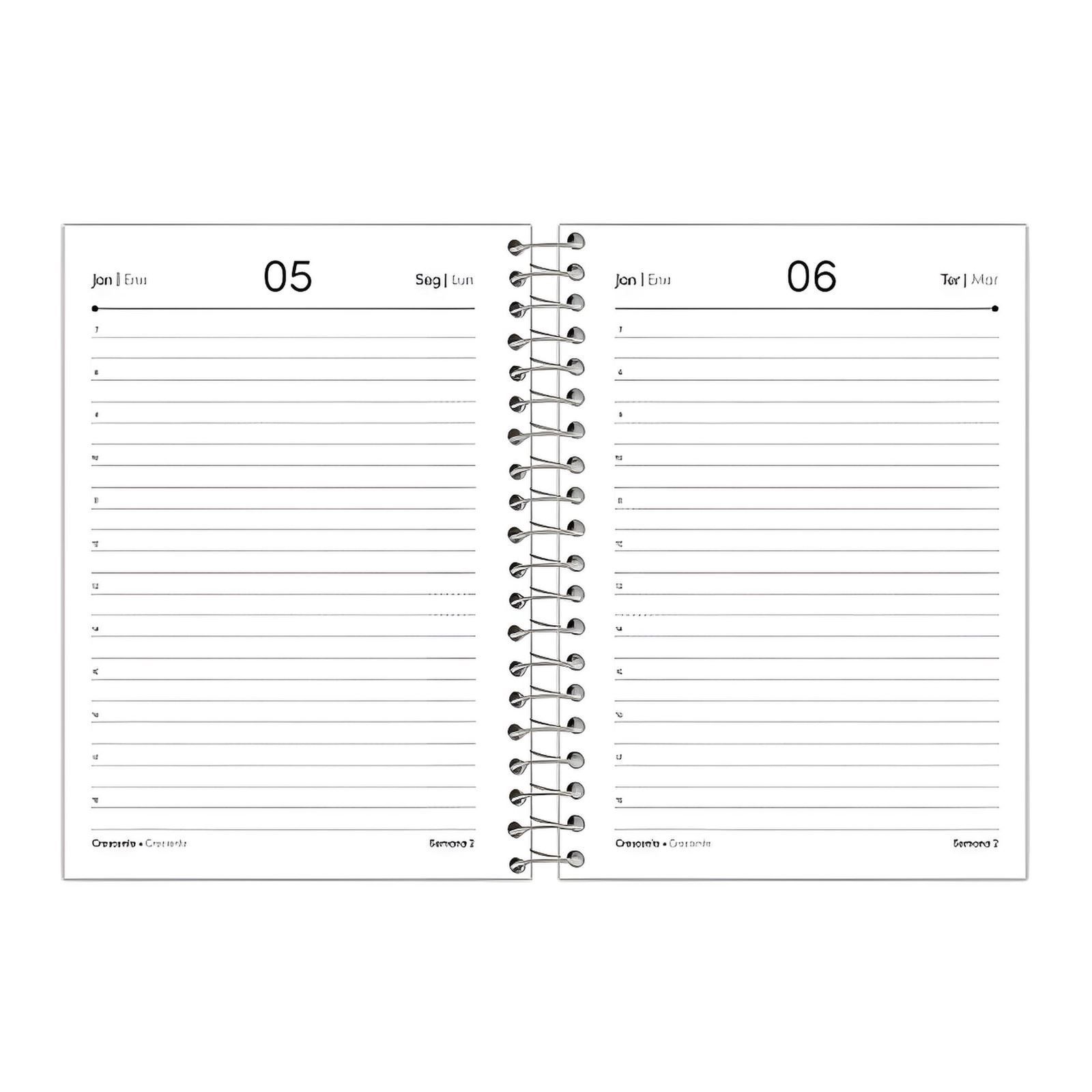 Agenda Espiral 2026 Cliff 176 Folhas Foroni - Preto