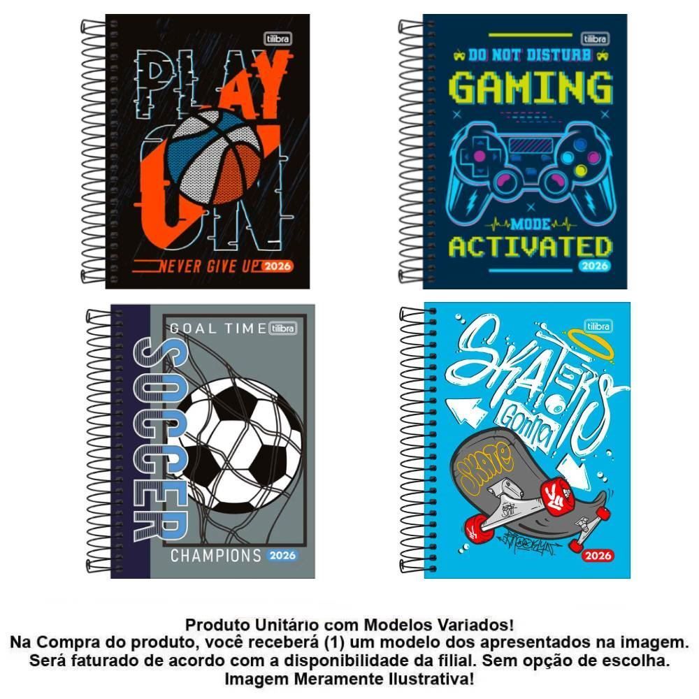 Agenda Espiral 2026 D+ Masculina 160 Folhas Tilibra - 291072