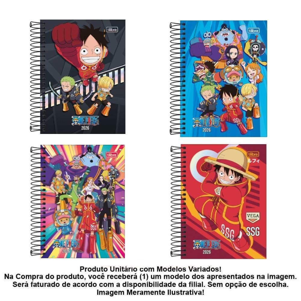 Agenda Espiral 2026 One Piece 160 Folhas Tilibra - Sortido