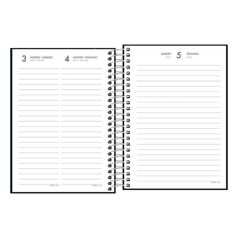 Agenda Espiral 2026 Pepper 160 Folhas Tilibra - Preto
