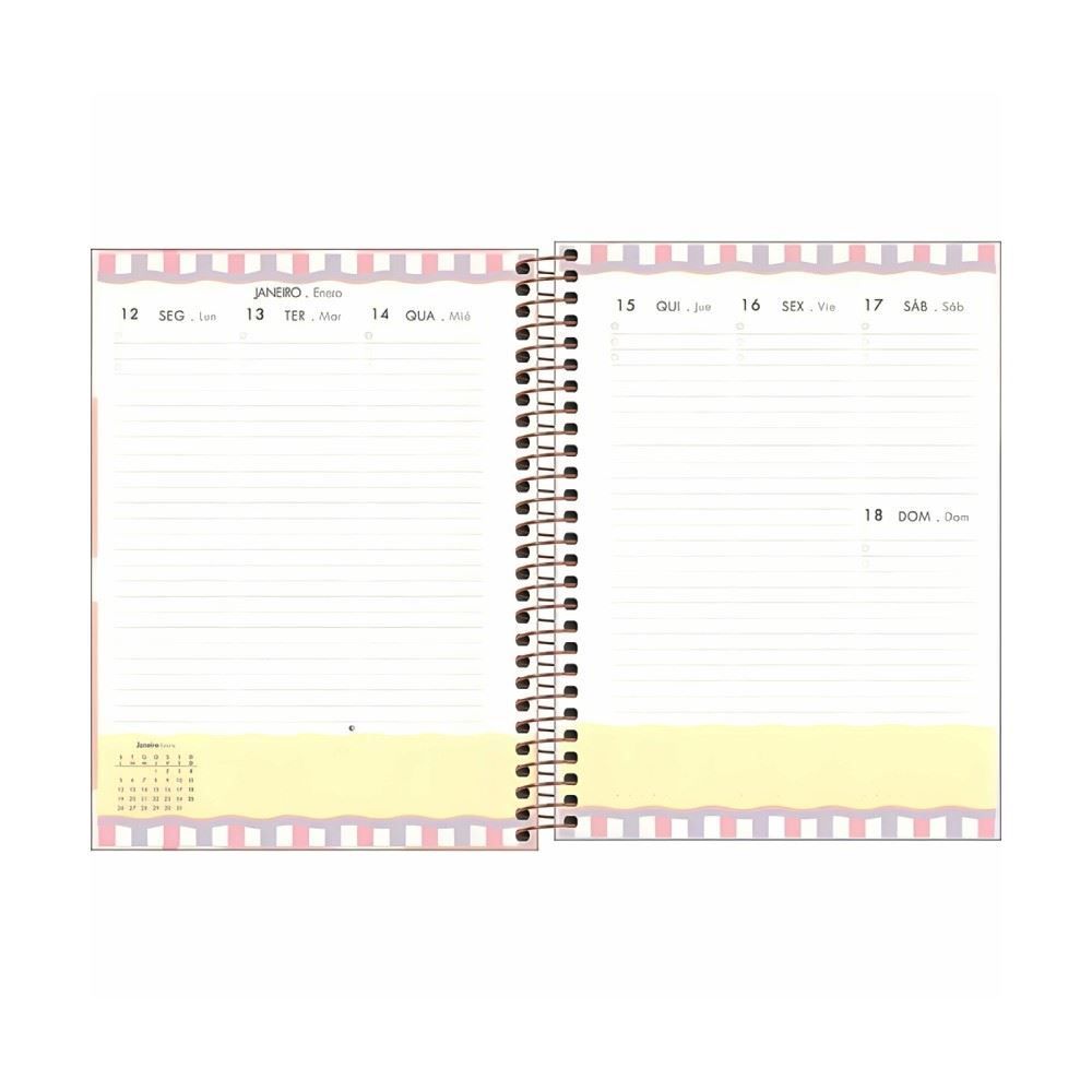 Agenda Espiral Planner Soho M7 Tilibra 80 Folhas - Sortido
