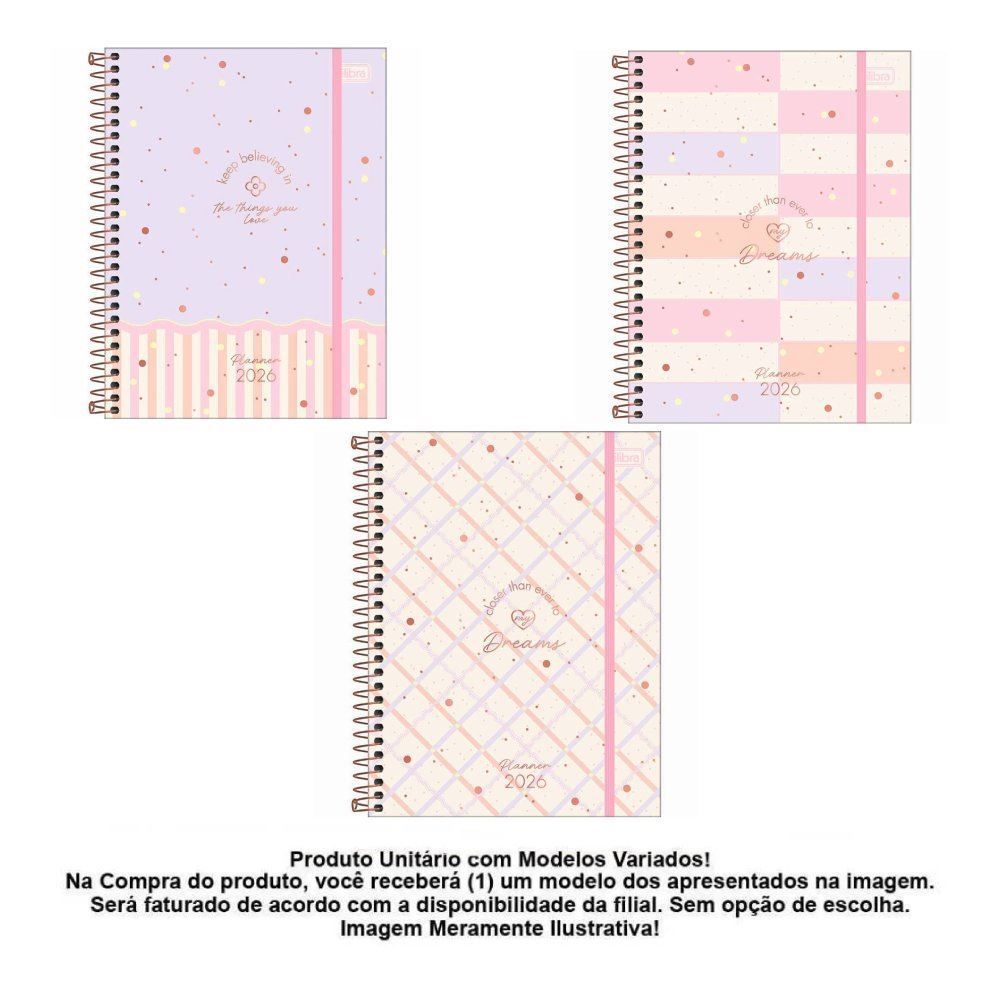 Agenda Espiral Planner Soho M7 Tilibra 80 Folhas - Sortido