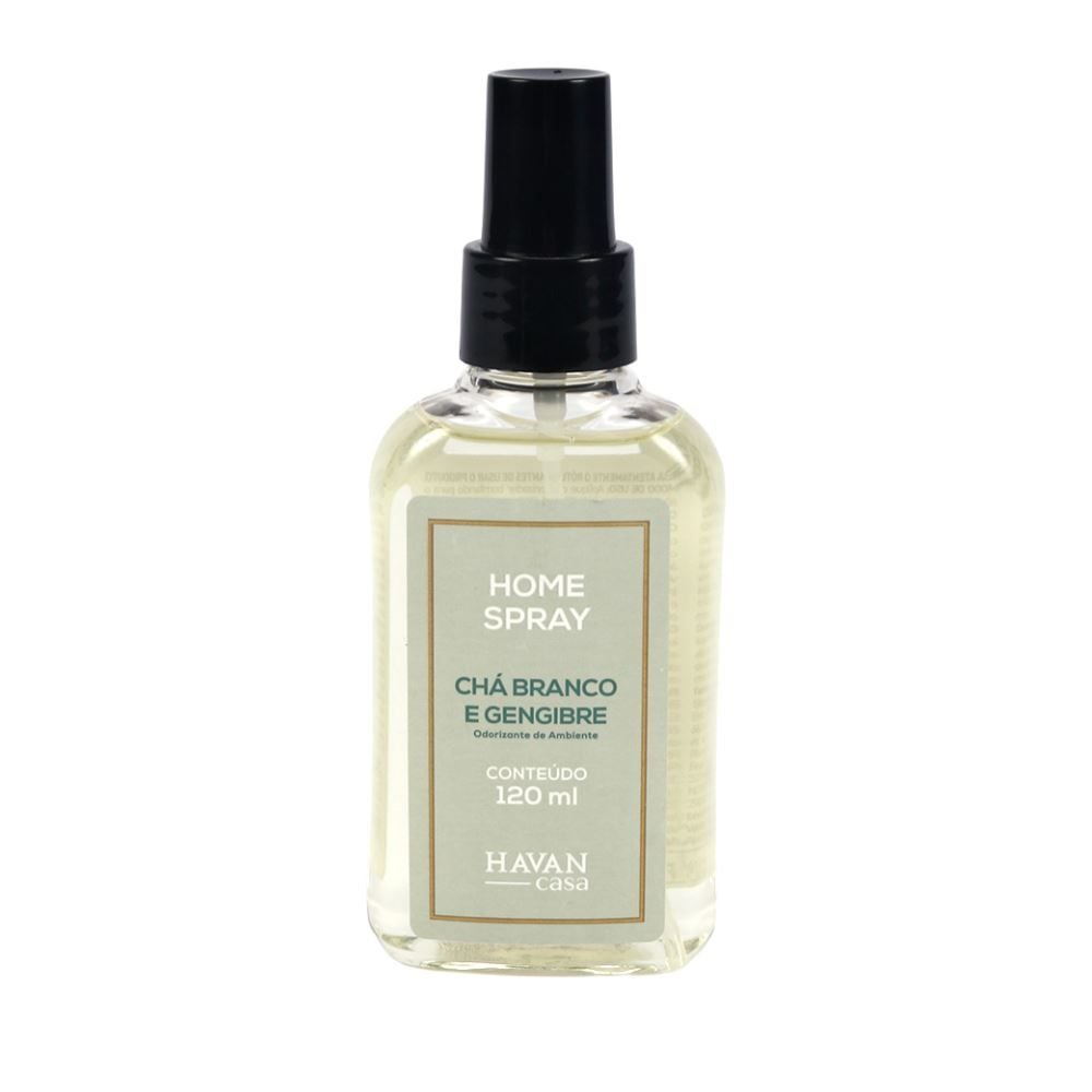 Água Perfumada Home Spray Havan Casa 120Ml - Chá Branco E Gengibre