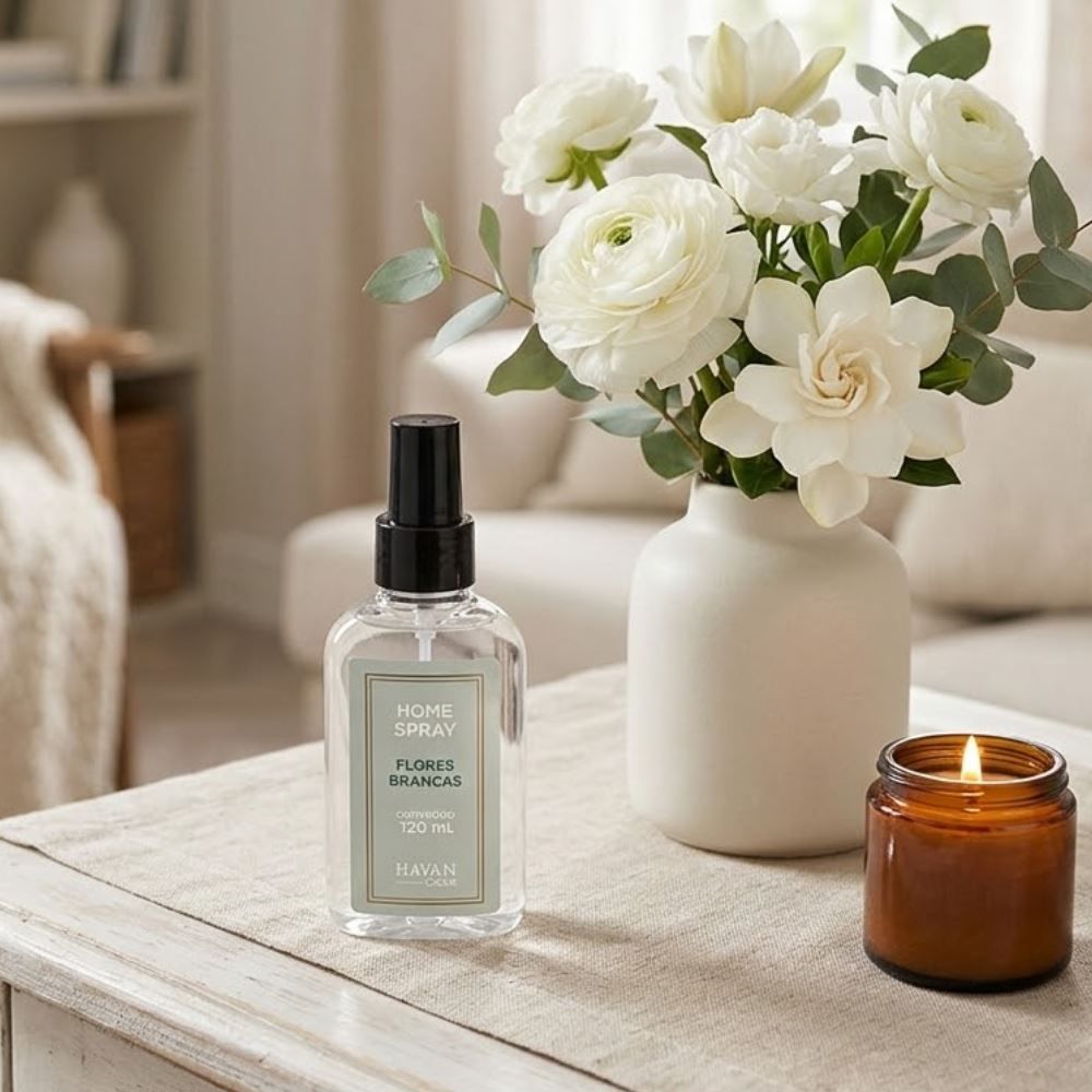 Água Perfumada Home Spray Havan Casa 120Ml - Flores Brancas