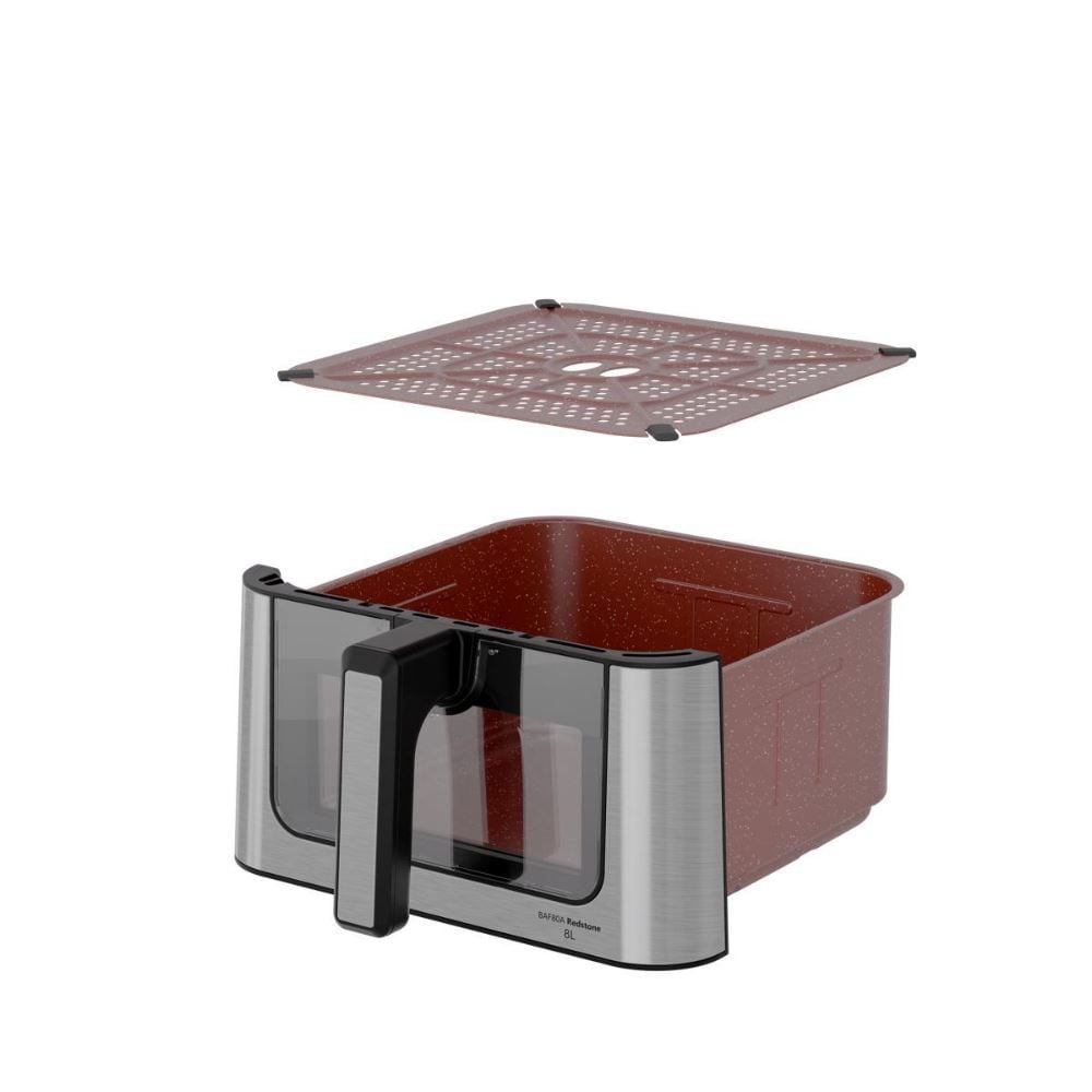 Air Fryer Britânia 8 Litros 3 em 1 Redstone Cesto Quadrado BAF80A