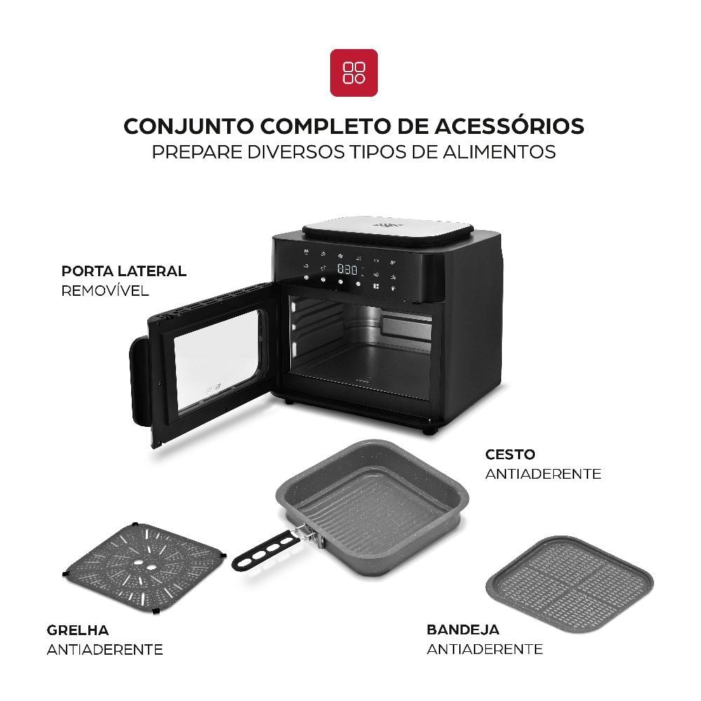 Airfry Oven 16L Wap Multicomb Digital Prosdócimo wafc16 Antiaderente