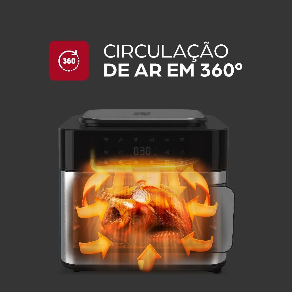 Airfry Oven 16L Wap Multicomb Digital Prosdócimo wafc16 Antiaderente